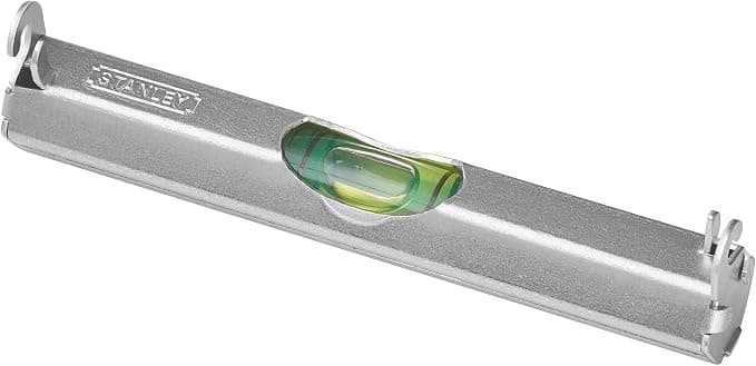 STANLEY 80mm Line Level, 0-42-287 | Lightweight Durable Metal Body, Includes Hooks for Use on String