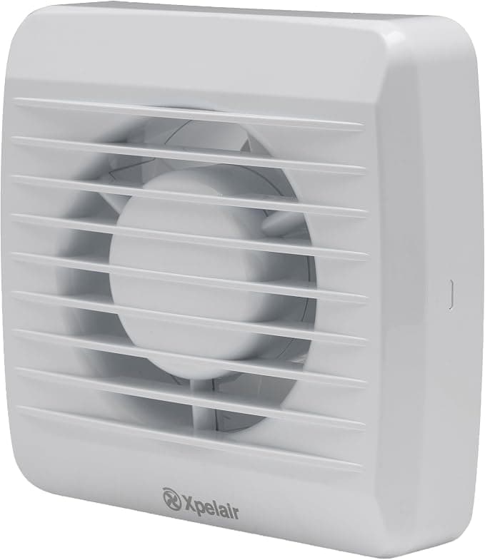 Xpelair VX100-SP standard 4 Inch /100 mm Bathroom Extractor Fan for Wall and Ceiling Fitting, Bathroom Fan in Cool white