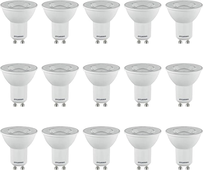 SYLVANIA GU10 LED Light Bulbs, 4.2W, 345 Lumens, 50W Equivalent, Neutral White 4000K - 5 Pack