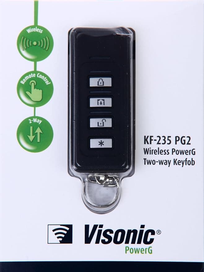 Visonic RWM-CSB-XFX PowerG KF-235 PG2 UK Power Master 4 Button Two-Way Keyfob